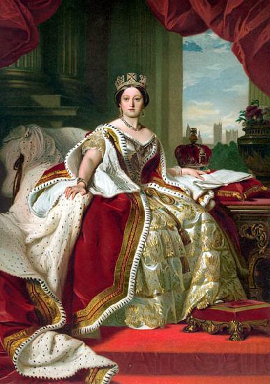 Franz Xaver Winterhalter Portrait of Queen Victoria Spain oil painting art
